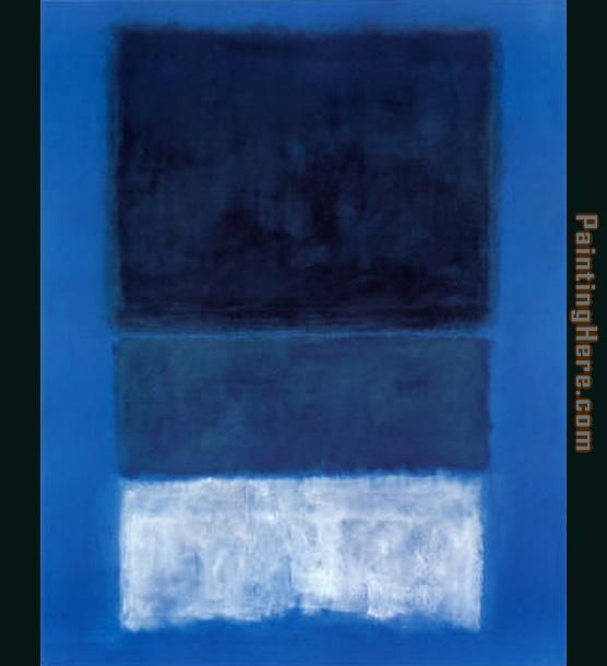 Mark Rothko No 14 White and Greens in Blue